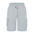 thumbnail image 4 of JIKNTTR Mens Summer Beach Shorts Trendy Summer Men's Shorts Tethered Leisure Sports Running Training Fitness Shorts Sports Pants Outdoor Hiking Pants with Multi Pockets, 4 of 5