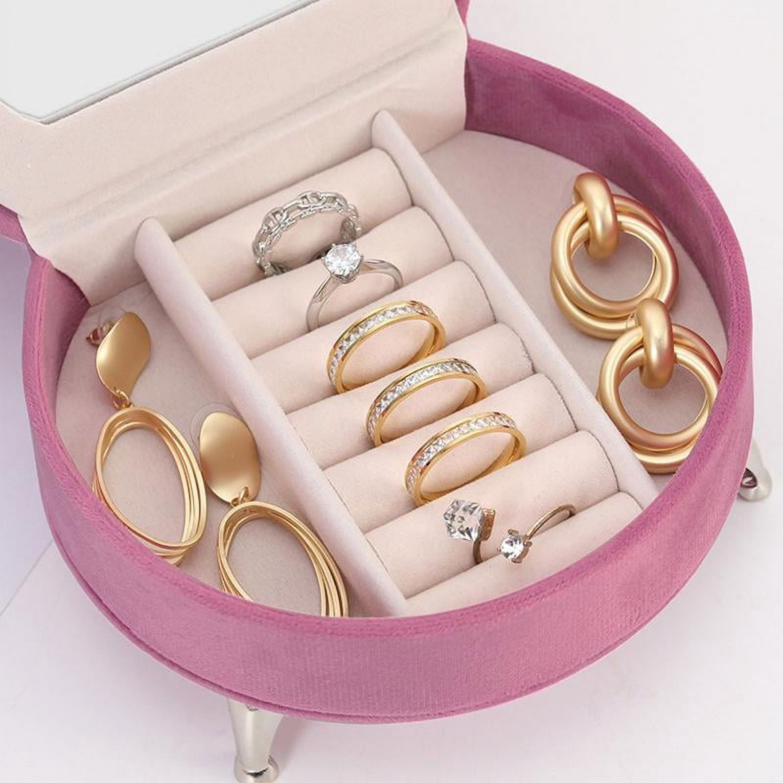 JNANEEI Cute Sofa Shape Jewelry Box Beautiful for Case Fashion Jewelleries Storage Showcase Holder Organizer for Earring Neckalce Pendant