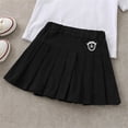 thumbnail image 2 of XEGLSBU Girls Skirts with Shorts Under Girls A Line Skirt with Pleats Summer High Waist Tutu Party Skirt for Toddler School Black Size 11-12 Years, 2 of 4