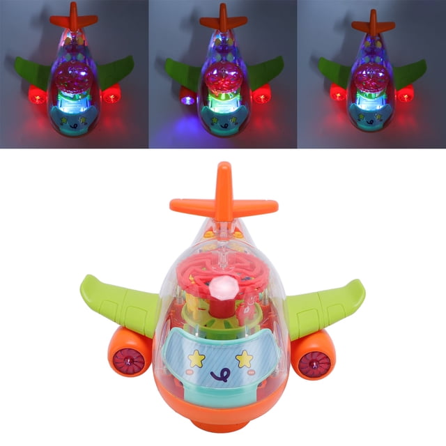 Juguete De Avión Eléctrico, Simulación De Dibujos Animados Para Niños, Juguete De Avión Eléctrico, Rueda Universal, Música Y Luz Para Niños