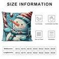 thumbnail image 5 of Qinduosi Warm Winter Wishes Blue Decorative Throw Pillow Covers Set of , Snowman Merry Christmas Let It Snow Porch Outdoor Home Decor, Buffalo Plaid Check Joy Holiday Couch Cushion Case, 5 of 5