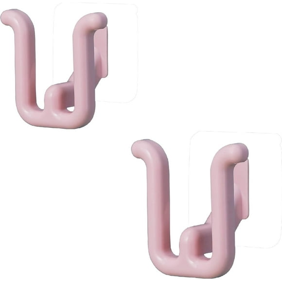 shiyou-Slippers Hook Bathroom Shower Adhesive Storage Organizer Rack Saving Space Babouche Sticky Holder (Pink)