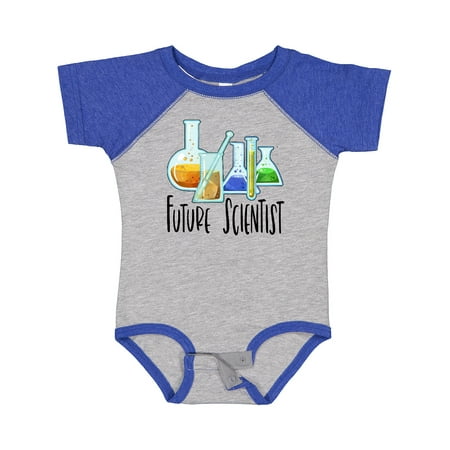 

Inktastic Future Scientist with Beakers Test Tubes and Formulas Gift Baby Boy or Baby Girl Bodysuit