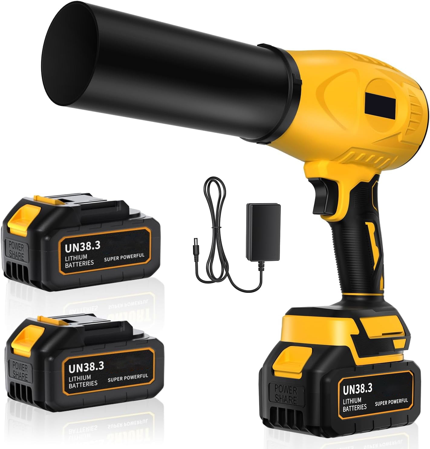 Cuopluber Leaf Blower Cordless with Battery, 300,000 RPM, Extended Nozzle, Lightweight Handheld Design, Blower for Patio Cleaning, Car Blowing Water, Lawn Care, Blowing Leaves
