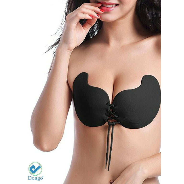 Strapless Invisible Bra With Drawstring Self-Adhesive Breathable Push Up  Bra All Size Available