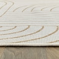 thumbnail image 3 of World Rug Gallery Modern Abstract Lines Weather Resistant Reversible Indoor/Outdoor Area Rug - NATURAL 2'x7', 3 of 8
