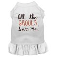 thumbnail image 1 of All The Ghouls Screen Print Dog Dress White Xl (16), 1 of 1