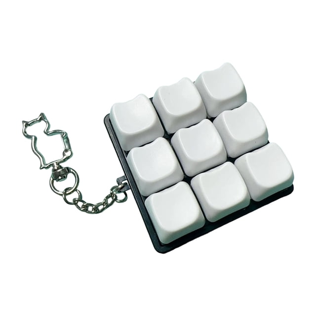 Juguete de teclado con forma de pata de gato para aliviar el estrés, llavero con clic para dedos, ideal para oficina, escuela, viajes, descompresión y sensorial.