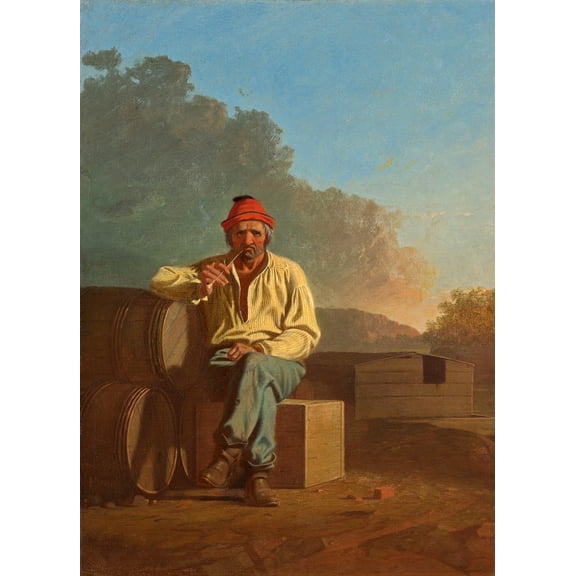 Mississippi Boatman by George Caleb Bingham - 12" x 18" Art Print Wall Decor