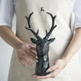thumbnail image 3 of A&B Home Deer Head Sculpture - Deer Figurine Black Statue Home Decor, Table Centerpiece Display for Living Room Bedroom Office, 6" x 4" x 11", 3 of 8