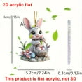 thumbnail image 3 of Home Decor Easter Adorable Wreath 2D Flat Acrylic Pendant, 3 of 4