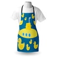 thumbnail image 3 of Rubber Duck Apron Duckies Swimming in the Sea with a Yellow Submarine Kids Party Nautical Print, Unisex Kitchen Bib Apron with Adjustable Neck for Cooking Baking Gardening, Navy Blue, by Ambesonne, 3 of 3