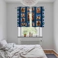 thumbnail image 6 of 2 Panels Kitchen Tier Curtains 39 Inch Length, Desert Camels Grommets Window Treatment Curtain, Wildlife Brown Animals Blue Geometric Thermal Curtains Drapes for Living Room/Bathroom, 6 of 9