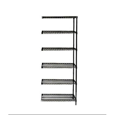 21" Deep x 24" Wide x 63" High 6 Tier Black Add-On Shelving Unit