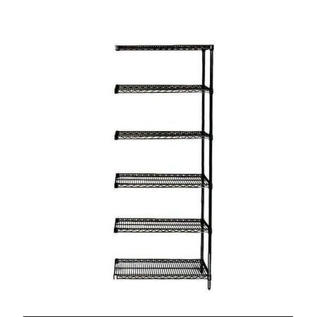 

21 Deep x 24 Wide x 54 High 6 Tier Black Add-On Shelving Unit