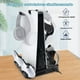 thumbnail image 5 of Soporte de carga para PS5 y PSVR2, soporte vertical con ventilador de refrigeración y estación de carga inalámbrica para dos mandos, kit de soporte para gafas VR 2, 5 of 8