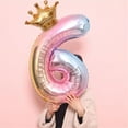 thumbnail image 3 of Crown Number Foil Balloons Number Ballon Happy Birthday Party Decoration 32 Inch, 3 of 9