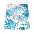thumbnail image 5 of JUUYY Men's Fashion 3D Hawaiian Print Shorts Drawstring Elastic Waist Pockets Short Pants Summer Casual Loose Comfortable Holiday Beach Plus Size Shorts Multicolor M, 5 of 5