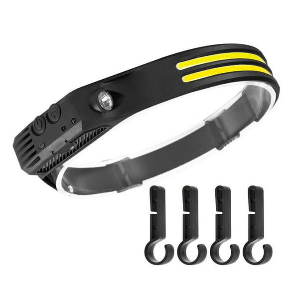FLhrweasw Linterna Frontal LED Recargable Con Linterna Con Sensor (2 Blancas)