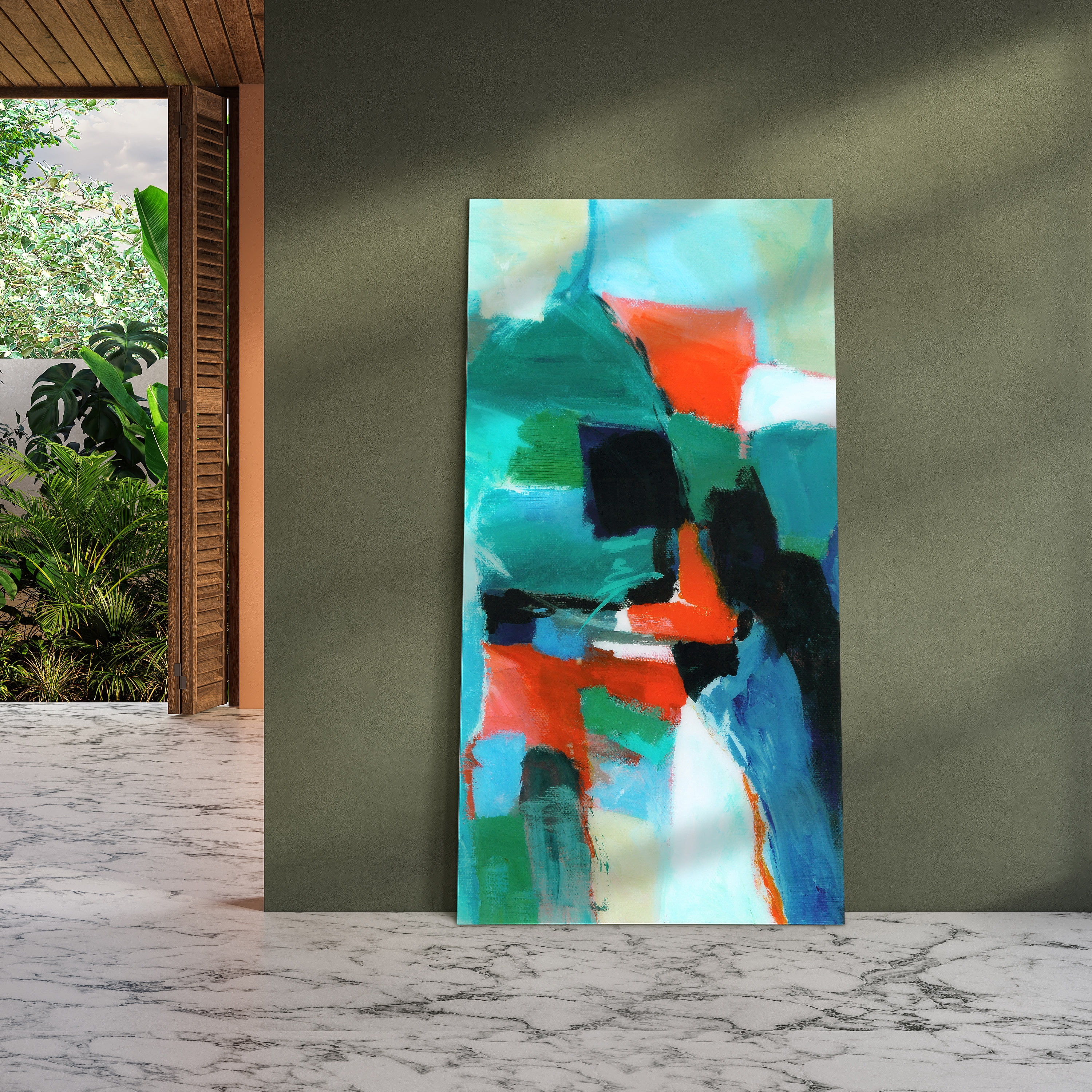 Empire Art Direct Color Splash Frameless Free Floating Tempered Glass Panel Graphic Wall Art, 72" x 36", Ready to Hang
