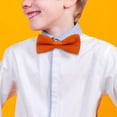 thumbnail image 2 of MERIGLARE Adjustable Bow Ties Pre Tied Bow Tie Fashion Soft Child Polyester Boys Tux Bowties Kids Bow Tie for Banquet Stage Performance Orange, 2 of 8