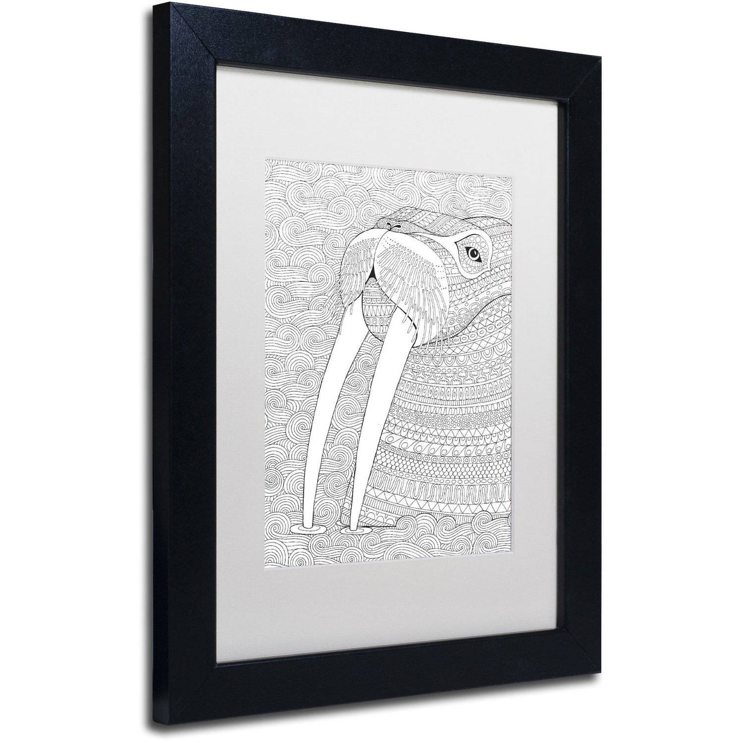 Trademark Fine Art "Animals 21" Canvas Art by Hello Angel, White Matte, Black Frame