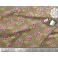 thumbnail image 3 of Soimoi polyester Crepe Fabric Leaves & Floral Print Fabric by the Yard 52 Inch Wide, 3 of 3
