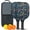 Pioneer Flower Floral-2, variant on Pickleball Paddles Set,Pioneer Flower Floral Print Pattern Fiberglass Surface Pickleball Racket Set with 2 Indoor Outdoor Pickleball Balls and Pickleball Bag,Pickle-ball Equipment