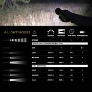 (2 pack) Swiss Tech Zuverlässig LED Flashlight with Power Bank, 6500 Lumens, Dual Power Rechargeable and AA Batteries
