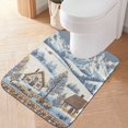 thumbnail image 2 of Yayeee Bath Rug for Bathroom Floor Non Slip Rectangle Fluffy Soft Absorbent Mat, 16"x24", Blue Snowy Mountain, 2 of 7