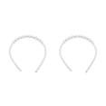 thumbnail image 3 of Diadema blanca Minnieouse resistente al desgaste estilo Simple elegante 4 perlas grandes, 3 of 5