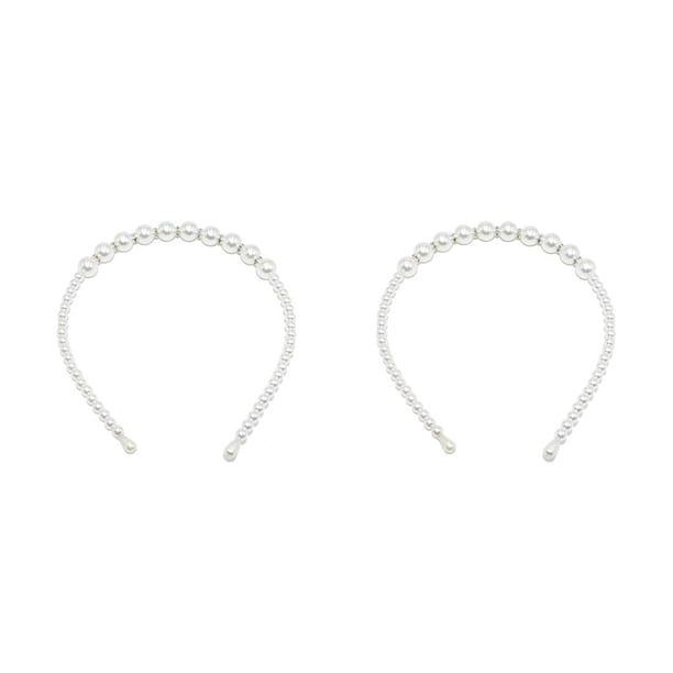 Qarigey Exquisita perla Diadema Ajustable Resistente al desgaste Universal Chic Accesorios para el peinado del cabello Regalos del día de San Valentín Type1 NO1 Qarigey CBP232332