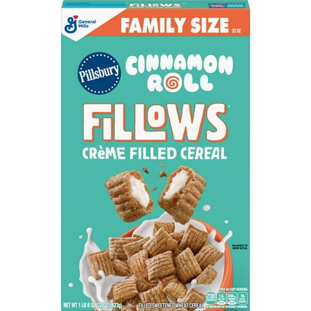 Pillsbury Cinnamon Roll Fillows Cereal, 22 oz Box (Best Cinnamon Rolls Minneapolis)
