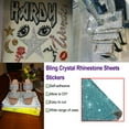 thumbnail image 3 of Maoww Rhinestone Ribbon Bling with Good Craftsmanship Sticker Gift Packaging Kit Decorative Supplies Glitter Car Decorations for Phone Silver white （12*20CM）SS6, 3 of 5