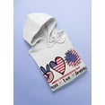 thumbnail image 3 of Peace Love America Hoodie Women -Image by Shutterstock, Female x-Large, 3 of 4