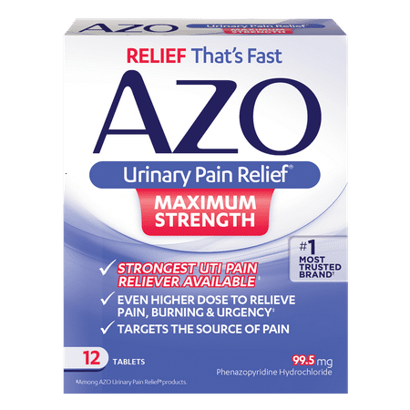 UPC 787651122533 product image for AZO Maximum Strength Urinary Pain Relief  UTI Pain Reliever  12 Ct | upcitemdb.com