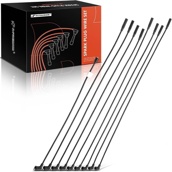 A-Premium 9PCS Spark Plug Wires Compatible with Ford F-100, F-250, F-350, Mustang, Country Squire, Custom 500, Fairlane, LTD, M-400 & Lincoln Continental & Mercury Colony Park, Comet, Cougar, Montego