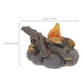 thumbnail image 2 of WEUVEB Realistic Dark Grey Resin Fake Fire Campfire Model for Home Decoration, 2 of 5