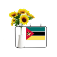 thumbnail image 1 of Mozambiquenational África pais bandera Tarjeta de bendición de jarrón de girasol artificial, 1 of 3