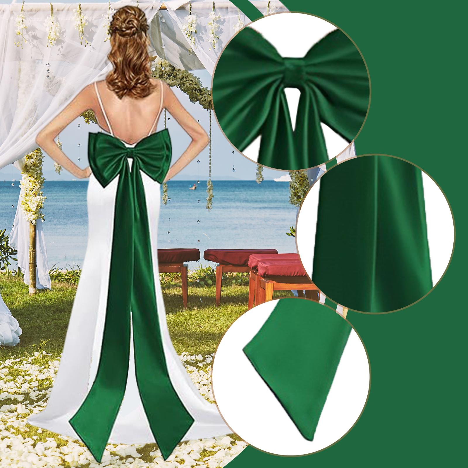 Satin Big Bow Detachable Train Formal Accessory Large Size for Bride Wedding Party Dresses