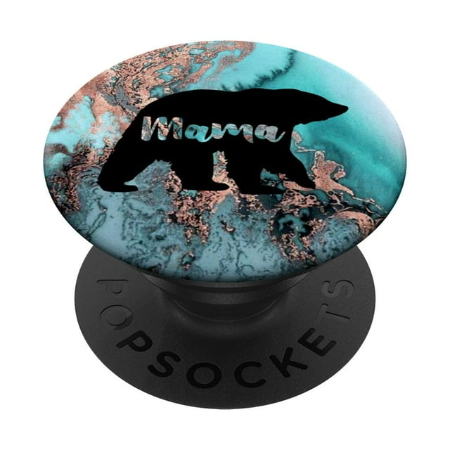 PopSockets Mama Bear, acuarela para teléfono móvil, color verde azulado