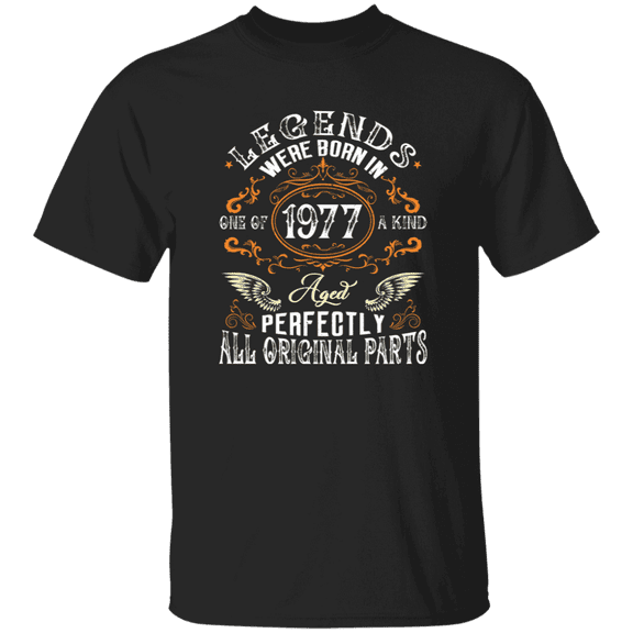 Vintage Legend Were Born In 1977 48 Years Old 48Th Birthday Decorations Men Women T-Shirt