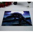 thumbnail image 2 of HATIART Angry Werewolf Night Forest Table Placemat Food Mat 12x18 Inch,Pack of 2., 2 of 2