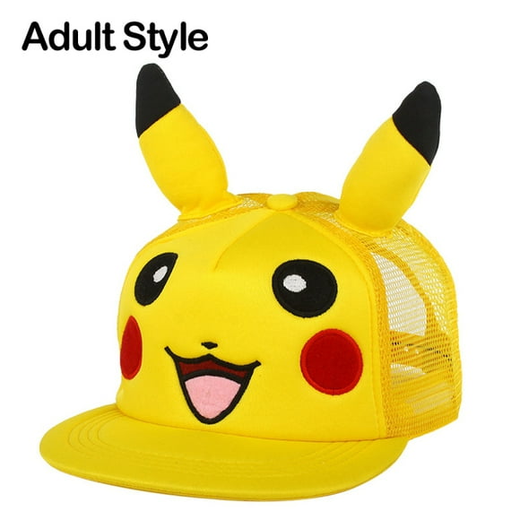 Pikachu Baseball Cap Pikachu Cartoon Hat Cosplay Summer Man Hip Hop Sports Cap for Kids Boy Girl Children Anime Figures Toy Gift LS