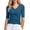 A-Navy17, variant on Women's V Neck Elbow Sleeve T Shirt Solid Fitted Casual Basic Layering Daily Wear Tops