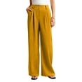 thumbnail image 7 of Dweltoz Wide Leg Corduroy Pants Women 2025 Elastic Waist Straight Leg Pant Stretchy Comfy Loose Trousers with Pockets,Yellow XL, 7 of 7