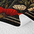 thumbnail image 5 of Homewish Death Skull Twin Quilt Set, Hippie Mushroom Flower Twin Coverlet Set, 2 Pieces 1 Bedspread and 1 Pillowcase, 5 of 7
