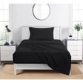 thumbnail image 2 of Mainstays Super Soft Brushed Microfiber Bed Sheet Set, Twin-XL, Rich Black, 3 Piece, 2 of 11