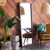 24" x 65" Brown Rectangle Wood Leaner Mirror by Drew Barrymore Flower Home