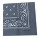 thumbnail image 3 of estampado de doble cara para la cabeza, bufanda para el cuello, muñequera, facial gris Hugo Bandana de algodón con estampado de cachemira, 3 of 7